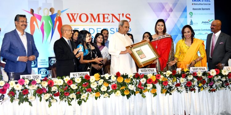 Chief Minister Shri Naveen Patnaik inaugurating Women’s Leadership Summit & ICC Women’s Entrepreneurship Committee at Hotel Swosti Premium on 15-1-2020.