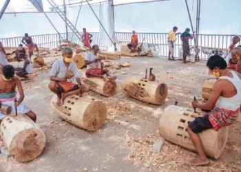 ପୁରୀ ରଥ ନିର୍ମାଣ କାର୍ଯ୍ୟ ଦ୍ରୁତ ଗତିରେ ଅଗ୍ରସର ହେଉଛି ।