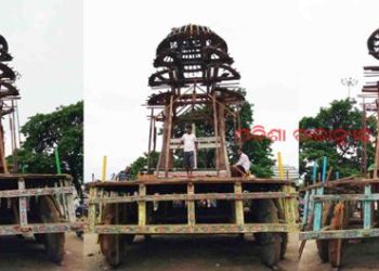 ରଣପୁର ଦ୍ୱିତୀୟ ଶ୍ରୀକ୍ଷେତ୍ର ରେ ରଥ ନିର୍ମାଣ କାମ ଏବେ ଚୂଡ଼ାନ୍ତ ପର୍ଯ୍ୟାୟରେ – ରଙ୍ଗ ଓ ସିଲାଇ କାମ ଜୋରଦାର