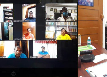 ନୟାଗଡ଼ ଓ ଖୋର୍ଦ୍ଧା ବିଧାୟକମାନଙ୍କ ସହିତ ମନ୍ତ୍ରୀ ଅରୁଣ ସାହୁଙ୍କ ଭର୍ଚୁଆଲ ମିଟିଙ୍ଗ