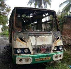 ପୂର୍ବ ଶତୃତାକୁ କେନ୍ଦ୍ର କରି ବସ ପୋଡ଼ି , ଜଣେ ଗିରଫ