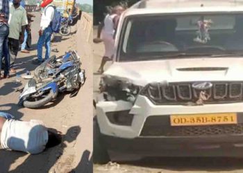 ବ୍ରାହ୍ମଣୀ ପୋଲରେ ବାଇକ-ସ୍କ୍ରୋପିଓ ମୁହାଁମୁହିଁ ଧକ୍କା : ଧକ୍କାରେ ଜଣେ ପୋଲ ଉପରେ ଜଣେ ନଦୀ ଗର୍ଭରେ ଏବଂ ବାଇକ୍ ଚାଳକ ମୃତ