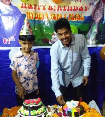 ନାତି ଙ୍କ ସହ ୬୧ ତମ ଜନ୍ମ ଦିନ ପାଳନ କଲେ – ସୁରେଶ ମିଶ୍ର