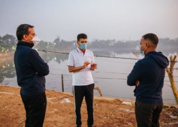 5T Secretary to VK pandian visited  Ekamrakhetra ; He  reviewed the progress