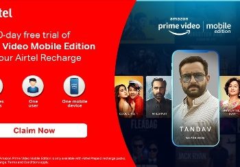 ଏୟାରଟେଲ ଗ୍ରାହକଙ୍କ ପାଇଁ ମାତ୍ର ୮୯ଟଙ୍କାର ପ୍ରାରମ୍ଭିକ ମୂଲ୍ୟରେ ଆମାଜନ ପ୍ରାଇମ ଭିଡିଓ ମୋବାଇଲ ଏଡିସନ