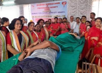 ଯୁବମଞ୍ଚ ଜଟଣୀ ସିଟି ଓ ଅଖିଳ ଭାରତୀୟ ମହିଳା ସମ୍ମିଳନୀ ଜଟଣୀ ପକ୍ଷରୁ – ରକ୍ତ ଦାନ ଶିବିରରେ ୬୨ ୟୁନିଟ ରକ୍ତ ସଂଗୃହୀତ ହୋଇଛି