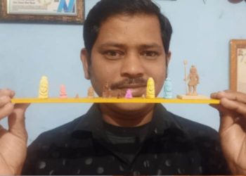 ବିଶ୍ବର ସବୁଠାରୁ ଛୋଟ ଶିବ ମୂର୍ତ୍ତି ତିଆରି କରିଲେ ବାଲୁକାଶିଳ୍ପୀ ସତ୍ୟ