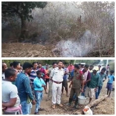 ନିଆଁ ଲିଭା କାର୍ଯ୍ୟ ଚାଲିଥିଲା ବେଳେ ଜୀବନ୍ତ ବୋମା ଠାବ