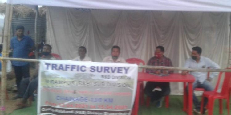 ନର୍ଲା ଚାରିଛକଠାରେ ପୂର୍ତ୍ତ ବିଭାଗ ପକ୍ଷରୁ ଗାଡ଼ି ଗଣନା