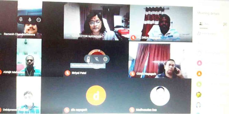 Collector Nayagarh reviewed through virtual platform on the Covid 19 preparedness