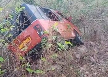 ଟାଟା ମ୍ୟାଜିକ ଗାଡ଼ି ଓଲଟି ୪ ଆହତ