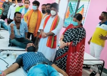 ‘ସେବା ସପ୍ତାହ’ ଉପଲକ୍ଷେ ଯାଜପୁର ଯୁବମୋର୍ଚ୍ଚା ପକ୍ଷରୁ ରକ୍ତଦାନ ଶିବିର କାର୍ଯ୍ୟକର୍ତାଙ୍କ ଠାରୁ – ୧୧୯ୟୁନିଟ ରକ୍ତ ସଂଗ୍ରହ