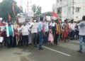 ଦ୍ୱିତୀୟ ଶ୍ରୀକ୍ଷେତ୍ର ବାରିପଦାରେ – ରଥଯାତ୍ରା କରିବା ଦାବିରେ ଶଙ୍ଖ ଫୁଙ୍କିଲେ, ଘଣ୍ଟ ବଜାଇଲେ । ହାତରେ ଫ୍ଲା’ କାର୍ଡ ଧରି ଶୋଭାଯାତ୍ରା 