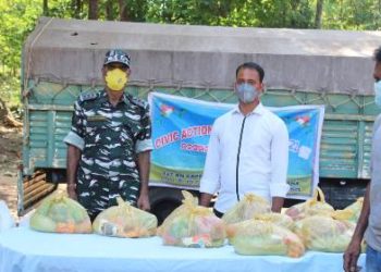 କରୋନା କାଳରେ ବାଲିଗୁଡା ୧୨୭ ବାଟାଲିୟନ ତରଫରୁ ଅତ୍ୟାବଶ୍ୟକ ସାମଗ୍ରୀ ବଣ୍ଟନ