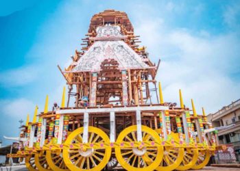 ପୁରୀ : ତିନି ରଥର ପ୍ରଭା ନିର୍ମାଣ କାର୍ଯ୍ୟ ସମ୍ପୂର୍ଣ୍ଣ ହୋଇ କଳସ,ସିଂହ,ପଦ୍ମ,ଡାଳି,ଲତା,ମଗର ଖୋଦେଇ କାର୍ଯ୍ୟ ଆରମ୍ଭ