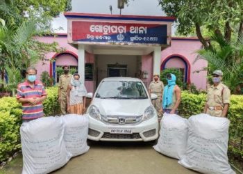 ଗୋଛାପଡା ପୋଲିସ ଦ୍ୱାରା ଗଞ୍ଜେଇ ସହ କାର ଜବତ : ୩ ଅଭିଯୁକ୍ତ ଗିରଫ