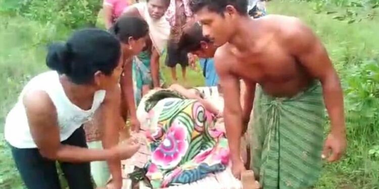 ଖଟିଆରେ ବୁହା ହେଲେ ଗର୍ଭବତୀ ମହିଳା