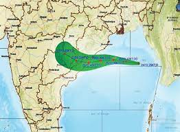 ୨୬ ତାରିଖ ଅର୍ଥାତ ରବିବାର ସନ୍ଧ୍ୟା ସୁଦ୍ଧା : ଓଡ଼ିଶାର ଦକ୍ଷିଣ ଉପକୂଳ ଗୋପାଳପୁର ଓ ଆନ୍ଧ୍ରପ୍ରଦେଶର ଉତ୍ତର ଉପକୂଳ ବିଶାଖାପାଟଣା ମଧ୍ୟ ଦେଇ ସ୍ଥଳଭାଗ ଅତିକ୍ରମ କରିବ
