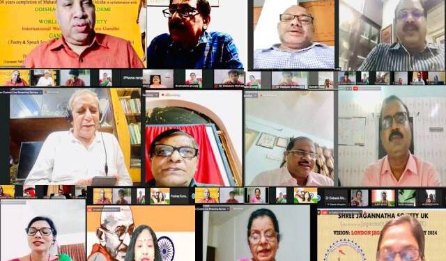 ଗାନ୍ଧୀଙ୍କର ଜୀବନ ଓ ଦର୍ଶନ ଉପରେ ଆନ୍ତର୍ଜାତିକ ଆଭାସୀ ଆଲୋଚନାଚକ୍ର