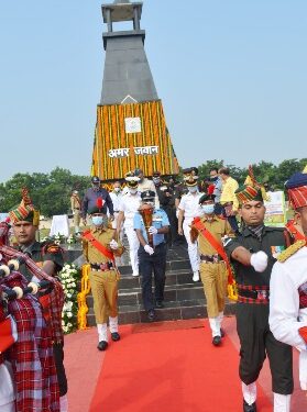 SAINIK SCHOOL WELCOMED ‘SWARNIM VIJAY MASHAAL’