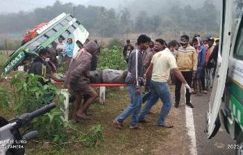 ଘରୋଇ ବସ୍ ଦୁର୍ଘଟ ରାୟଗଡ଼ : ଡ୍ରାଇଭର ସମେତ ୧୪ଜଣ ଆହତ