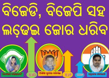 ଖୋର୍ଦ୍ଧା ଜିଲ୍ଲା ୯ନଂ ଜୋନ ରେ ବିଜେଡିର ପଲ୍ଲା ଭାରି .. ବିଜେଡି ସହ ବିଜେପି ର ଲଢେ଼ଇ – ଶୋଇଛି କଂଗ୍ରେସ