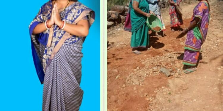 ଗଜପତି ଜିଲ୍ଲା ରାୟଗଡ଼ ବ୍ଲକ ପୁତାର ଗ୍ରାମ ପଞ୍ଚାୟତ : ବୁରୁସିଂ ଠାରୁ ବାଲୁସାହି ପର୍ଯ୍ୟନ୍ତ ୨କିମି ରାସ୍ତାକୁ ନିଜସ୍ୱ ଅର୍ଥରେ ମରାମତି କଲେ ସରପଞ୍ଚ ଲଢ଼ୁଥିବା ପାର୍ଥୀନୀ ଅମ୍ବିକା ନାୟକ