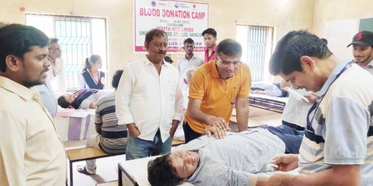 ନୟାଗଡ଼ : ରୋଟାରୀ କ୍ଲବର ମିଳିତ ଆନୁକୂଲ୍ୟରେ – ରକ୍ତଦାନ ଶିବିର ଅନୁଷ୍ଠିତ