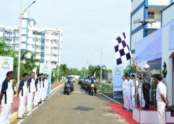 INDIAN COAST GUARD ORAGNIZED MOTORCYCLE RALLY TO COMMEMORATE 75 TH INDEPENDENCE DAY AZADI KA AMRUT MAHOTSAV