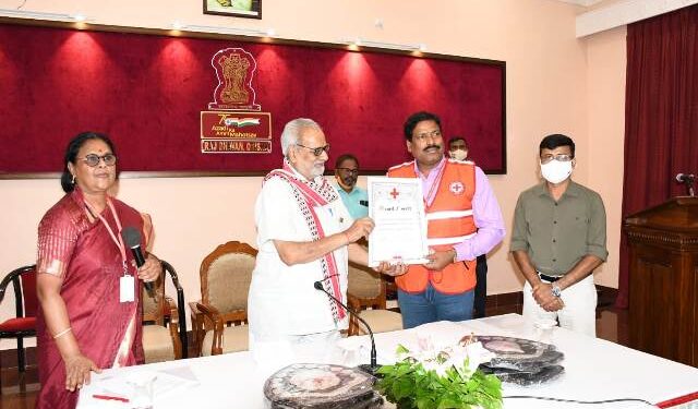 ଭାରତୀୟ ରେଡ଼କ୍ରସ୍‍ ,ଓଡ଼ିଶା ରାଜ୍ୟ ଶାଖା ଜାତୀୟସ୍ତରରେ ପୁରସ୍କୃତ ରାଜ୍ୟପାଳଙ୍କ ପ୍ରଶଂସା
