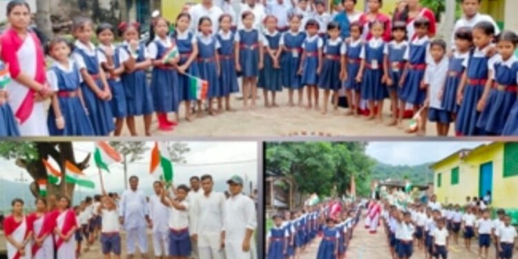 ଗଜପତି ଜିଲ୍ଲା ରାୟଗଡ଼ ଶିଶୁ ବିଦ୍ୟା ମନ୍ଦିର : ସ୍ୱାଧୀନତାର ୭୫ ବର୍ଷ ଅବସରରେ ଆଜାଦିକା ଅମୃତ ମହୋତ୍ସବ ପାଳନ – ତ୍ରିରଙ୍ଗା ଶୋଭାଯାତ୍ରା ଅନୁଷ୍ଠିତ