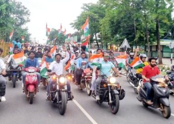 ତ୍ରିରଙ୍ଗା ଯାତ୍ରା ଉପଲକ୍ଷେ ବାଇକ ଶୋଭାଯାତ୍ରା
