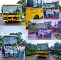 ତେନ୍ତୁଳିଗୁମ୍ମାର ଛାତ୍ରଛାତ୍ରୀ ବିଦ୍ୟାଳୟ ଯିବା ପାଇଁ ମାଗଣା ବସ ସେବା ଆରମ୍ଭ