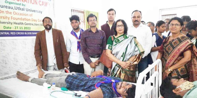 ଉତ୍କଳ ବିଶ୍ୱବିଦ୍ୟାଳୟର ୮୦ ତମ ପ୍ରତିଷ୍ଠା ଦିବସ ପାଳନ ଅବସରରେ “ସ୍ୱତନ୍ତ୍ର ରକ୍ତ ଦାନ ଶିବିର”