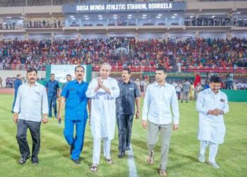 CM Naveen Patnaik , awarded the recognition certificate from Guinness Book of Records for Birsa Munda Hockey Stadium