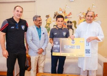 CM Naveen Patnaik buys first ticket for Intercontinental Cup 2023