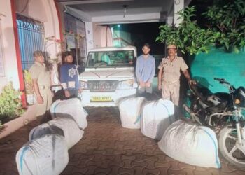ବୋଲେରୋ ପିକ୍ ଅପ୍ ଓ ମୋଟରସାଇକେଲ ସହ ୨୮୫ କେଜି ଗଞ୍ଜେଇ ଜବତ,ଦୁଇ ଆନ୍ତଃ ରାଜ୍ୟ ମାଫିଆ ଗିରଫ