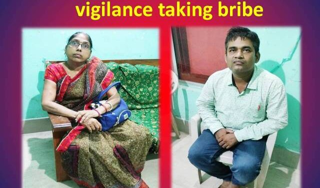 The Soro Municipality Head Asst. Sumita Panigrahi was caught in the vigilance taking bribe