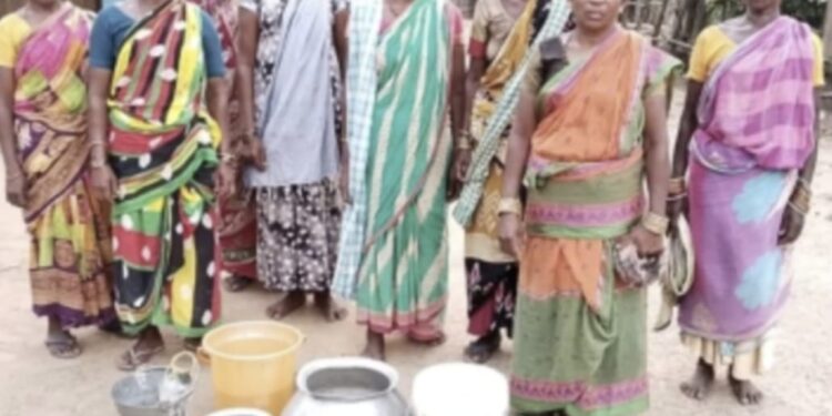 ଗ୍ରୀଷ୍ମ ଦିନ ଆସିଲେ ଖାରିକୁଆ ଗ୍ରାମବାସୀ ପିଇବା ପାଣି ପାଇଁ ଡହଳ ବିକଳ 