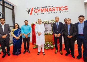 Chief Minister Naveen Patnaik inaugurates Gymnastics High Performance Centre and new complex for Hockey High Performance Centre at the Kalinga Stadium