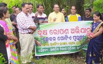 ଜଙ୍ଗଲ ପୁନରୁଦ୍ଧାର ପାଇଁ ବନୀକରଣ ଚାରା ରୋପଣ