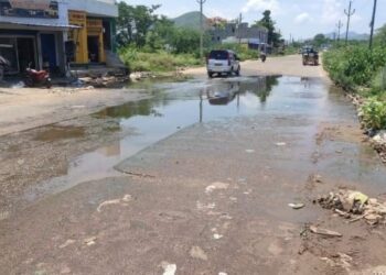 ପାରଳାଖେମୁଣ୍ଡି – ରାଣିପେଣ୍ଠା ମୁଖ୍ୟ ରାସ୍ତା ମରଣ ଯନ୍ତା ପାଲଟିଛି ରାସ୍ତା ଉପରେ ନାଳ ନାର୍ଦ୍ଧମା ପାଣି ବୋହୁଛି