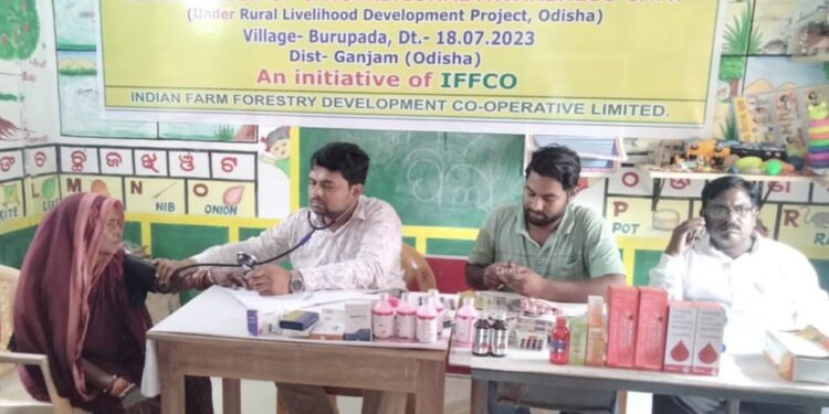 ଇଫକୋ ଓ ଆଇଏଫଡିସି ପକ୍ଷରୁ ମାଗଣା ସ୍ୱାସ୍ଥ୍ୟ ଚିକିତ୍ସା ଶିବିର