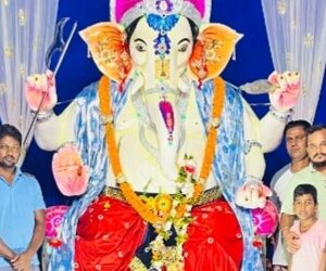 କାଜିପାଟଣା ମା,ବାଶେଳୀ ଯୁବକ ସଂଘ ପକ୍ଷରୁ ଗଣେଶଙ୍କୁ ପିନ୍ଧାଇଲେ ଚାନ୍ଦି ମୁକୁଟ