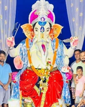 କାଜିପାଟଣା ମା,ବାଶେଳୀ ଯୁବକ ସଂଘ ପକ୍ଷରୁ ଗଣେଶଙ୍କୁ ପିନ୍ଧାଇଲେ ଚାନ୍ଦି ମୁକୁଟ