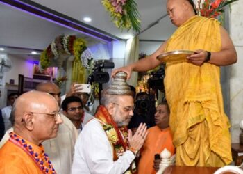 ପବିତ୍ର ଜନ୍ମାଷ୍ଟମୀ ଅବସରରେ ଶ୍ରୀ ଅମିତ ଶାହଙ୍କର ଦିଲ୍ଲୀ ଇସ୍କନ ମନ୍ଦିରରେ ପୂଜାର୍ଚ୍ଚନା