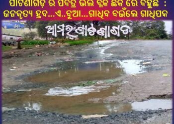 ପାଟଣାଗଡ଼ ର ପବିତ୍ର ଭଲି ବ୍ଳକ ଛକ ରେ ବହୁଛି  : ଜନକୃତ୍ୟ ହ୍ରଦ…ଏ..ବୁଆ…ଗାଧିବ ବଇଁଲେ ଗାଧିପକ