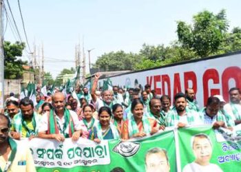 ସୁନ୍ଦରପଦା ରେ ଜନ ସମ୍ପର୍କ ପଦଯାତ୍ରା