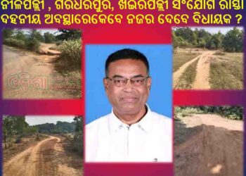 ନୀଳପଲ୍ଲୀ , ଗିରିଧରପୁର, ଖଇରପଲ୍ଲୀ ସଂଯୋଗ ରାସ୍ତା ଦହନୀୟ ଅବସ୍ଥାରେ କେବେ ନଜର ଦେବେ ବିଧାୟକ…?
