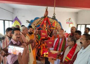ଶ୍ରୀମନ୍ଦିର ପରିକ୍ରମା ପ୍ରକଳ୍ପ ଶୁଭ ପ୍ରତିଷ୍ଠା ଓ ଲୋକାର୍ପଣ ଉତ୍ସବ ଆମନ୍ତ୍ରଣକାରୀଙ୍କୁ କାଙ୍କଣ ଶିଖରୀରେ ସମ୍ବର୍ଦ୍ଧନା